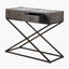 Adriano Peppercorn Leather Console Table