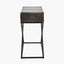 Adriano Peppercorn Leather Console Table