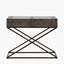 Adriano Peppercorn Leather Console Table