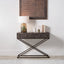 Adriano Peppercorn Leather Console Table