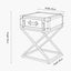 Adriano Peppercorn Leather Side Table