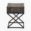 Adriano Peppercorn Leather Side Table