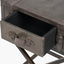Adriano Peppercorn Leather Side Table
