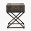 Adriano Peppercorn Leather Side Table