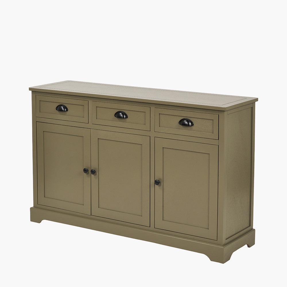 Croft Olive Pine Wood 3 Door 3 Drawer Unit