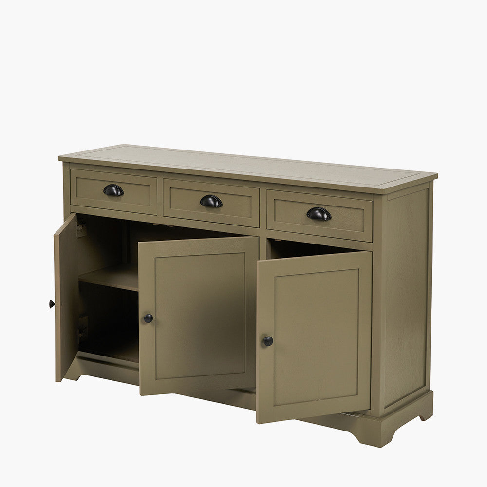 Croft Olive Pine Wood 3 Door 3 Drawer Unit