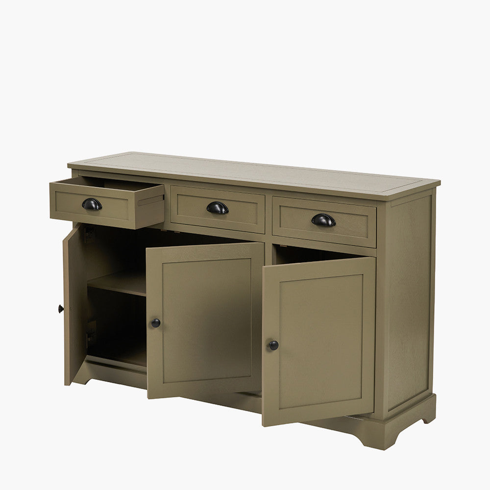 Croft Olive Pine Wood 3 Door 3 Drawer Unit