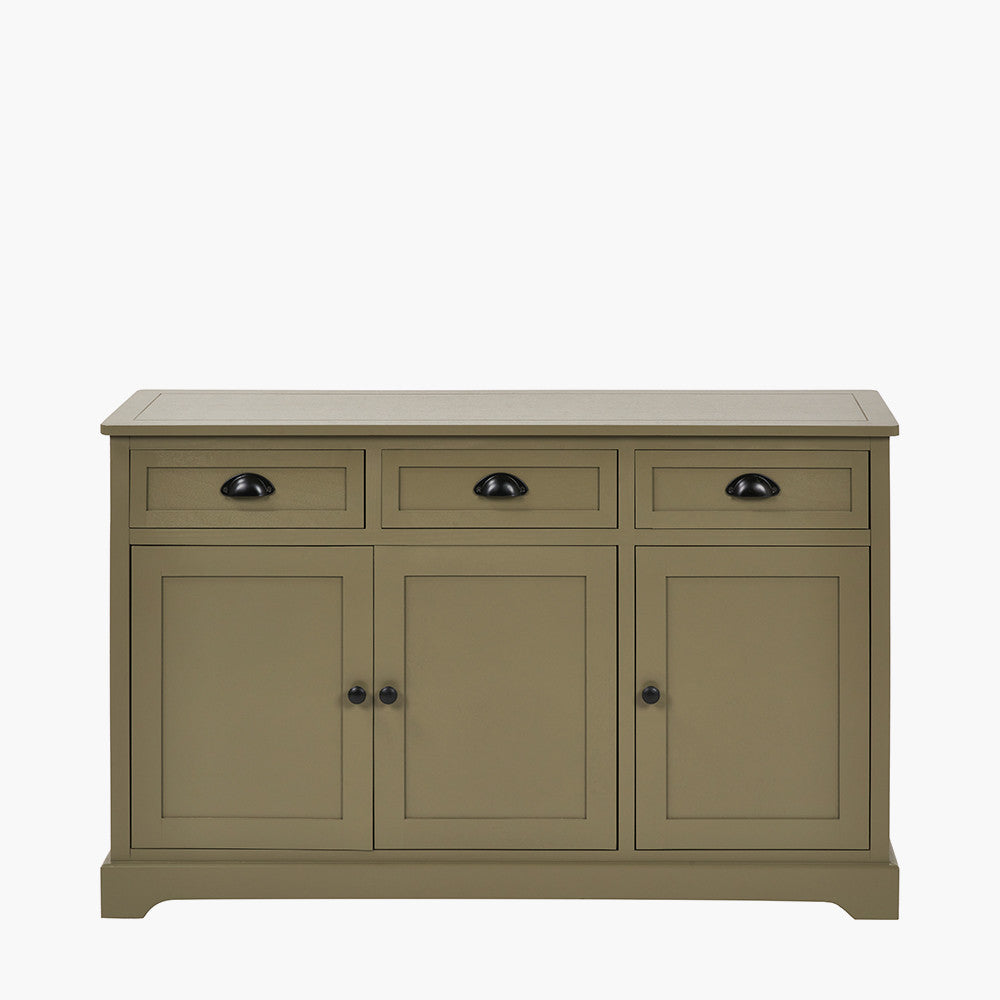 Croft Olive Pine Wood 3 Door 3 Drawer Unit
