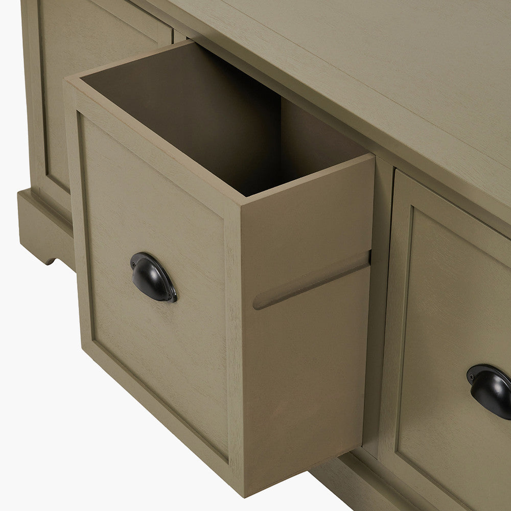 Croft Olive Pine Wood 3 Drawer Unit