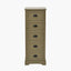 Croft Olive Pine Wood 5 Drawer Unit