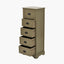 Croft Olive Pine Wood 5 Drawer Unit