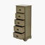 Croft Olive Pine Wood 5 Drawer Unit