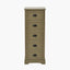Croft Olive Pine Wood 5 Drawer Unit