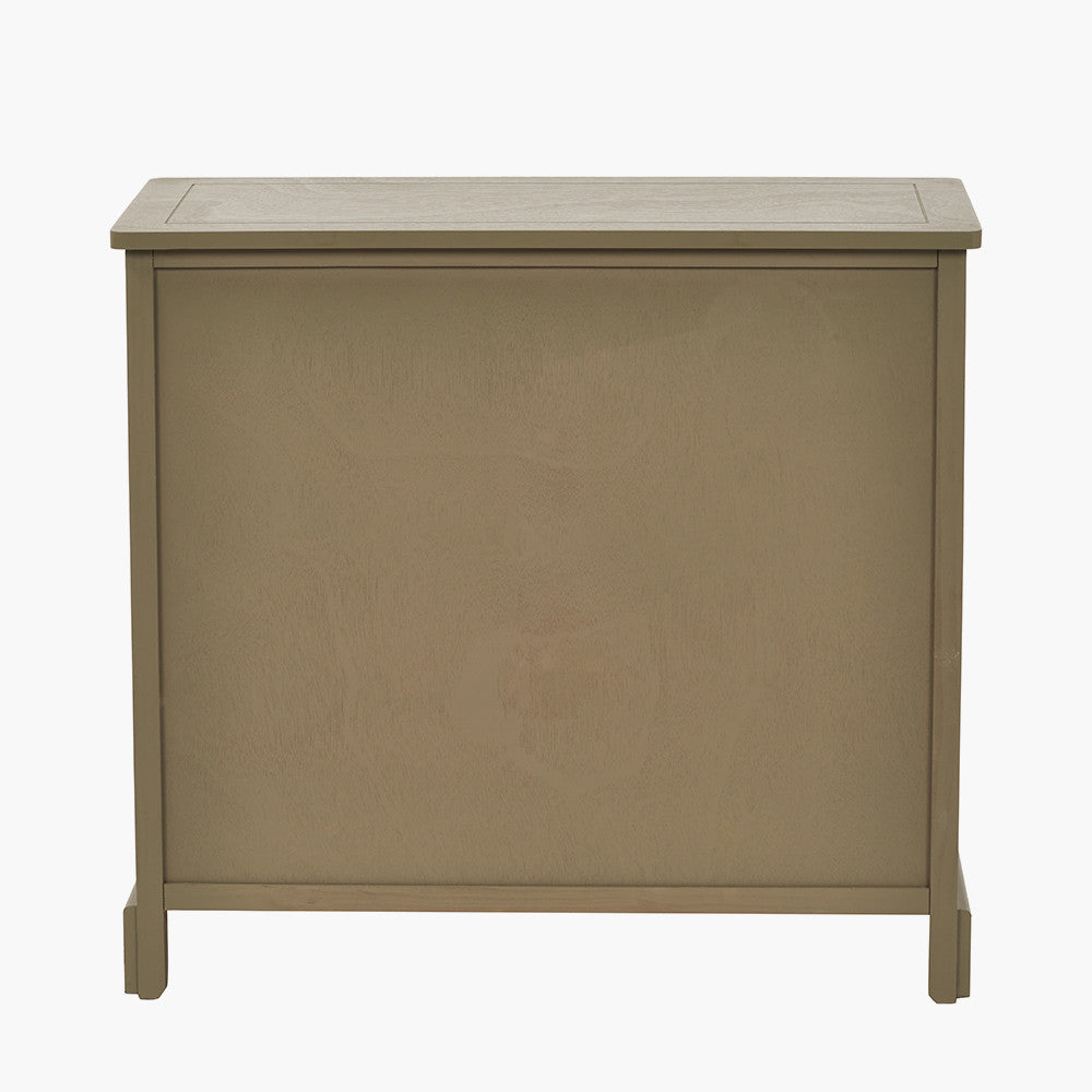 Croft Olive Pine Wood 6 Drawer Unit