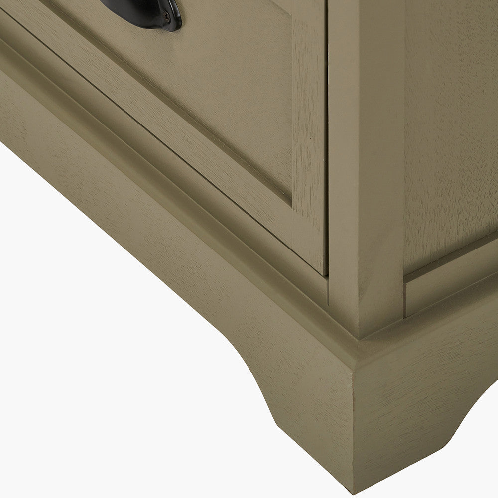 Croft Olive Pine Wood 6 Drawer Unit