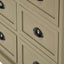 Croft Olive Pine Wood 6 Drawer Unit