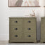 Croft Olive Pine Wood 6 Drawer Unit