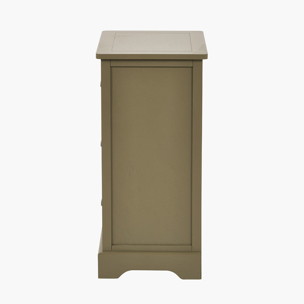 Croft Olive Pine Wood 3 Drawer Unit