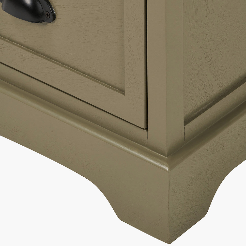 Croft Olive Pine Wood 3 Drawer Unit