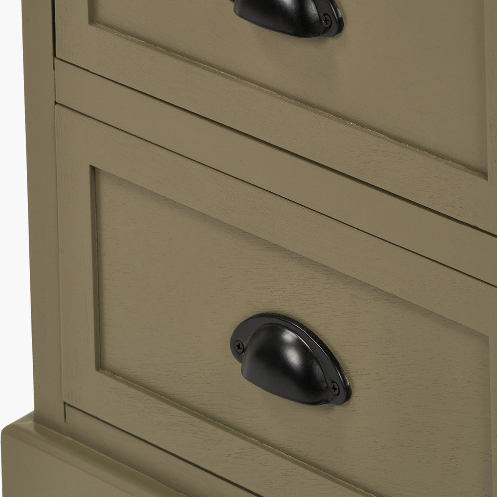 Croft Olive Pine Wood 3 Drawer Unit