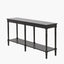 Heritage Black Pine Wood Large Console Table