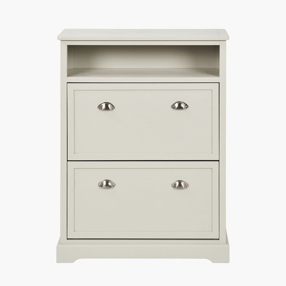 Croft Linen Pine Wood Shoe Storage Unit