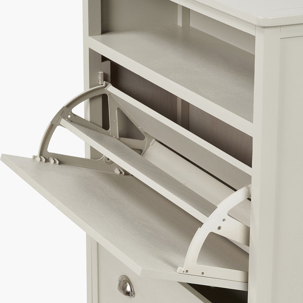 Croft Linen Pine Wood Shoe Storage Unit