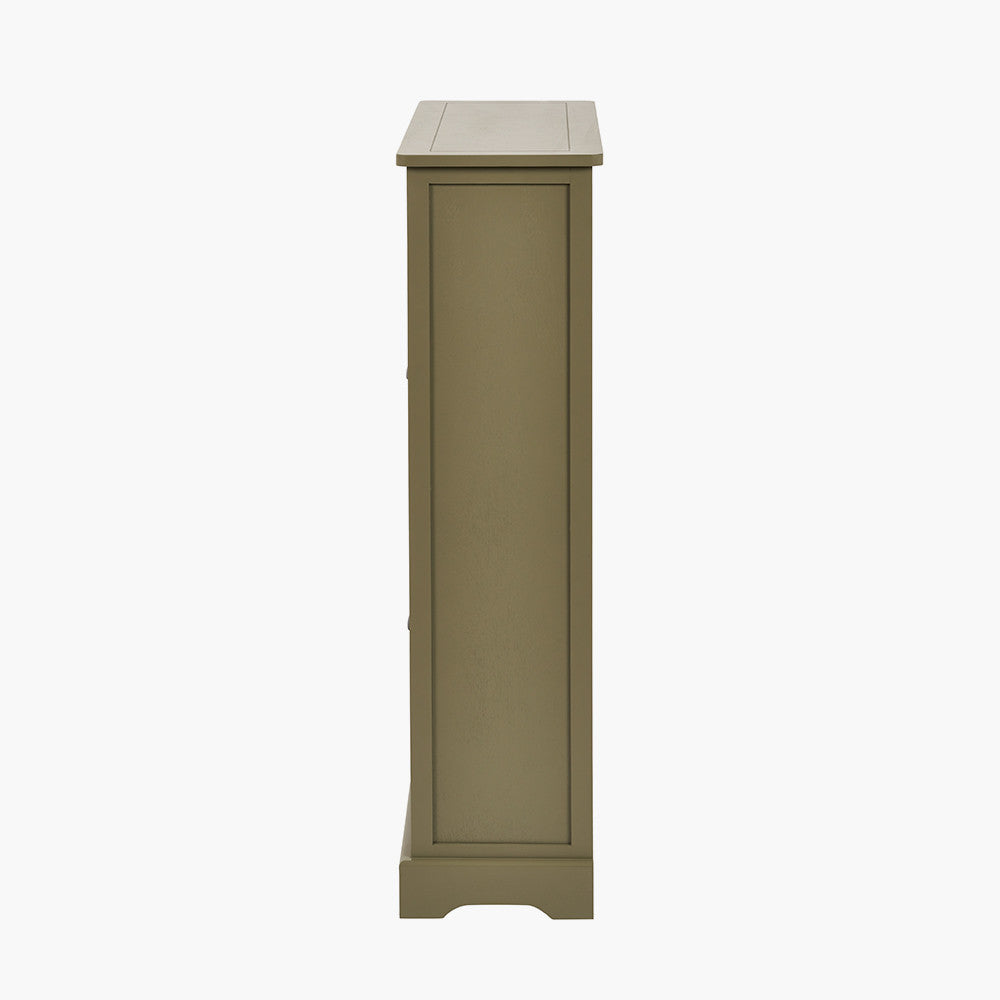 Croft Olive Pine Wood Shoe Storage Unit