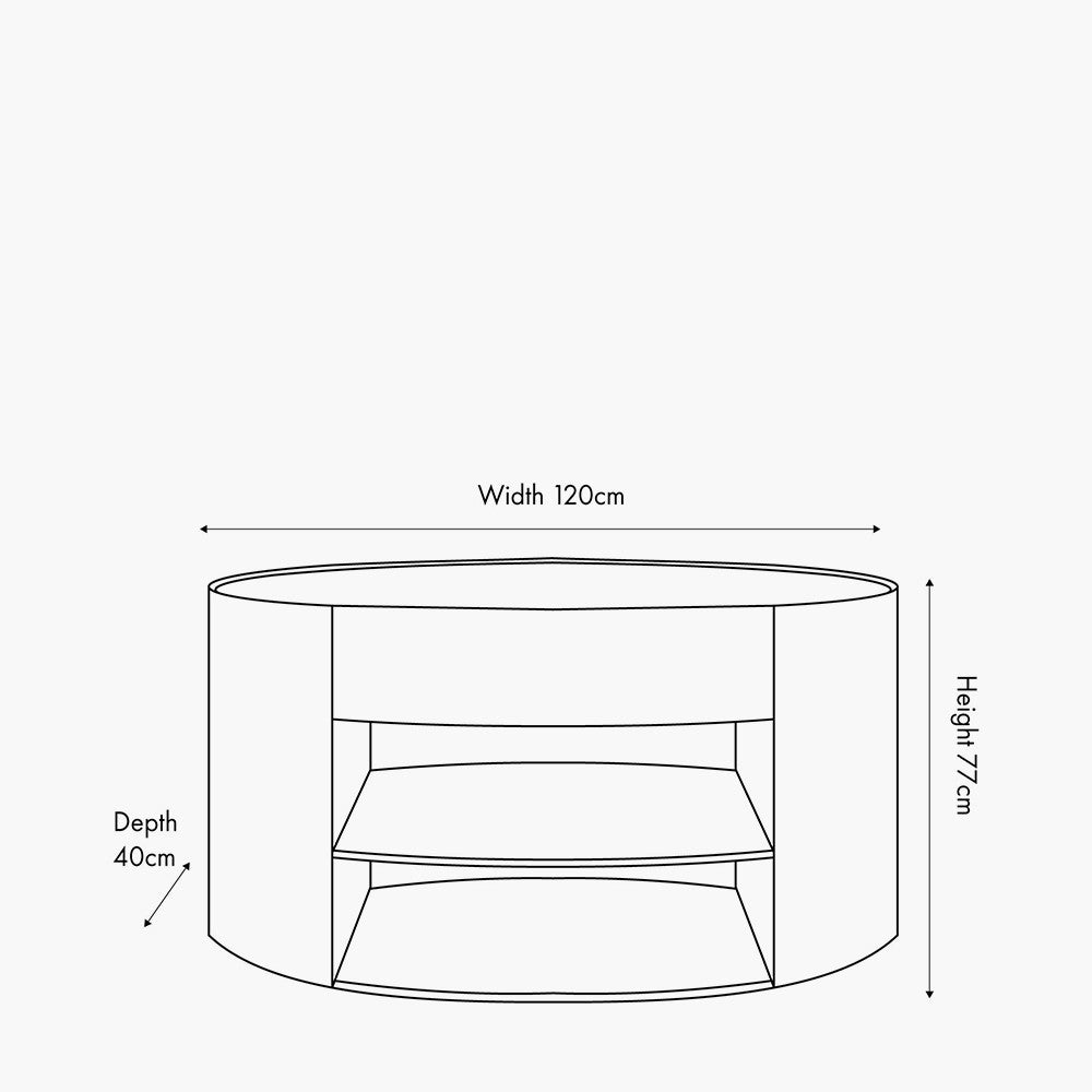 Tivoli Travertine Effect Veneer 1 Drawer Console table