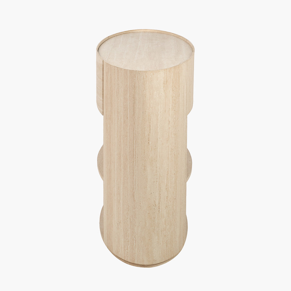 Tivoli Travertine Effect Veneer 1 Drawer Console table