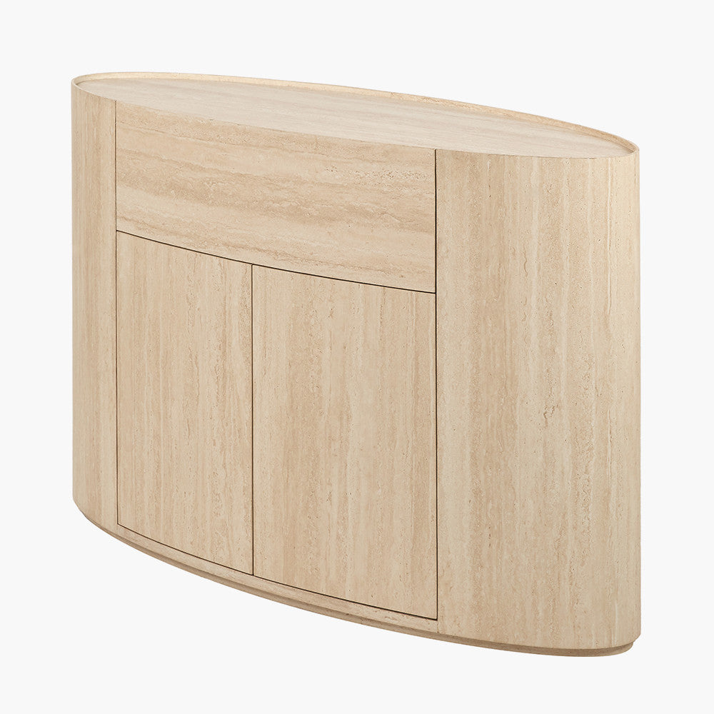Tivoli Travertine Effect Veneer 1 Drawer, 2 Door Sideboard