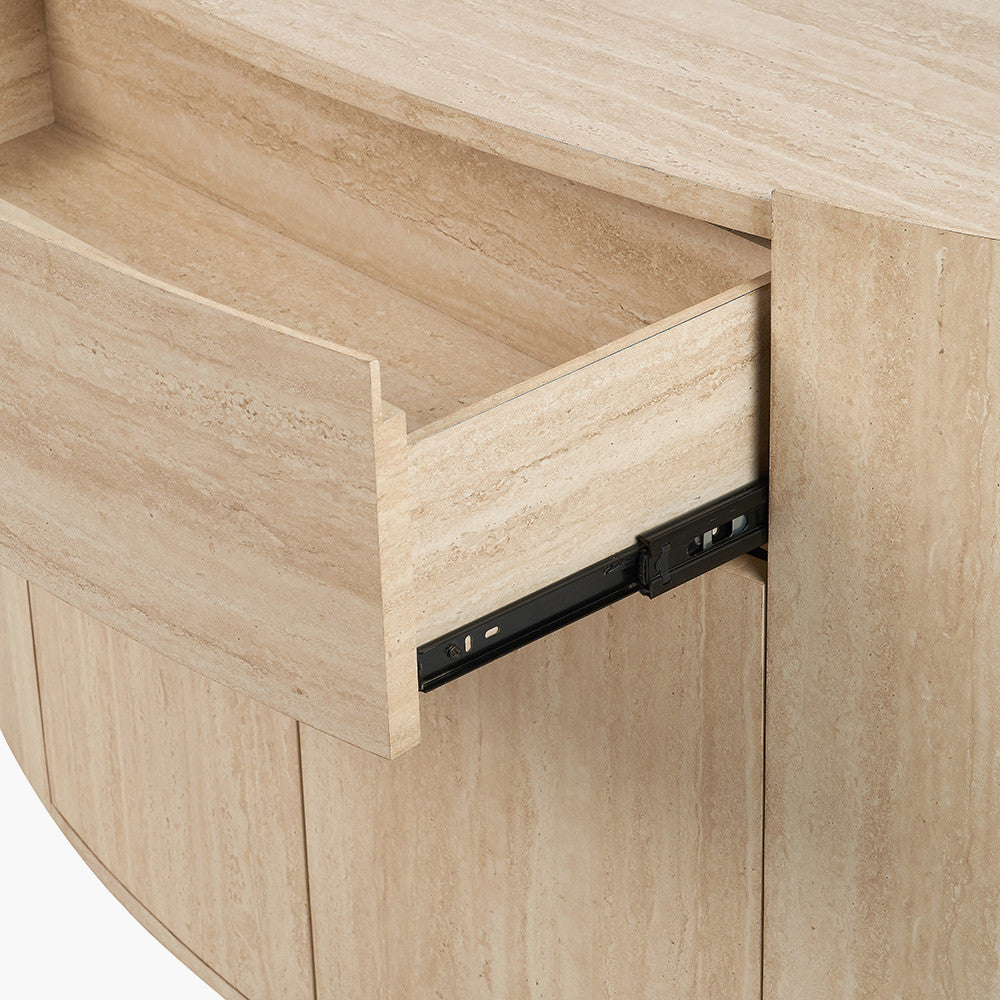Tivoli Travertine Effect Veneer 1 Drawer, 2 Door Sideboard