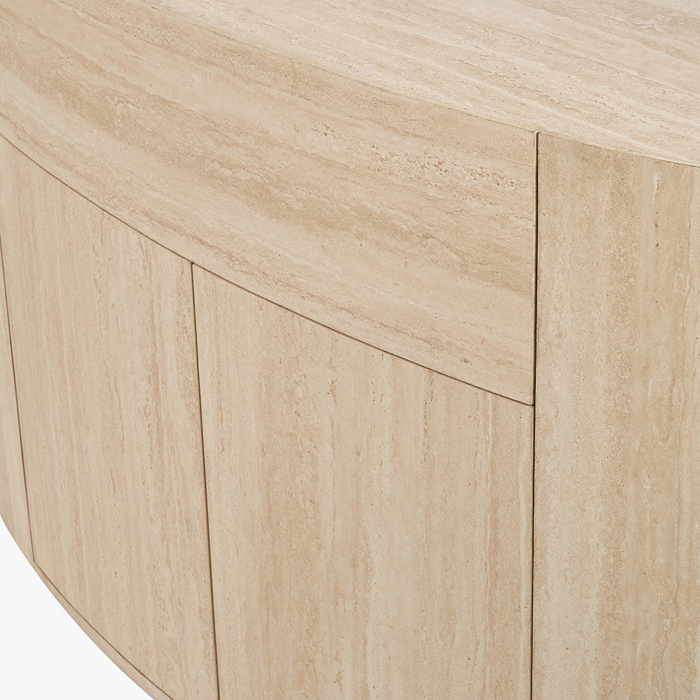 Tivoli Travertine Effect Veneer 1 Drawer, 2 Door Sideboard