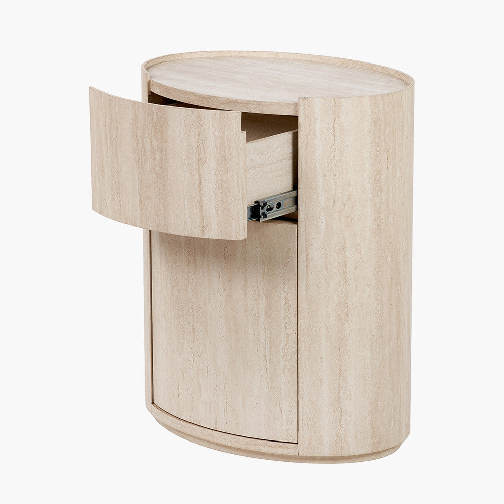 Tivoli Travertine Effect Veneer 1 Drawer, 1 Door Unit
