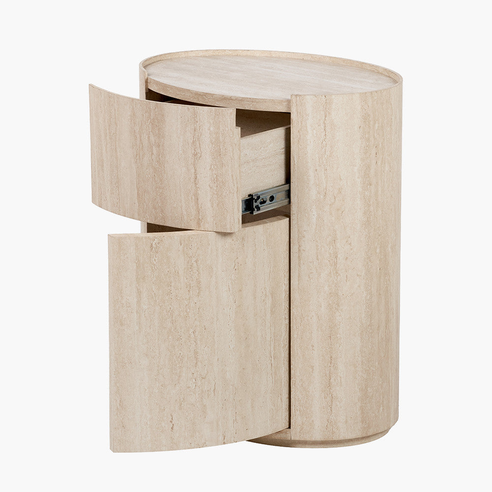 Tivoli Travertine Effect Veneer 1 Drawer, 1 Door Unit