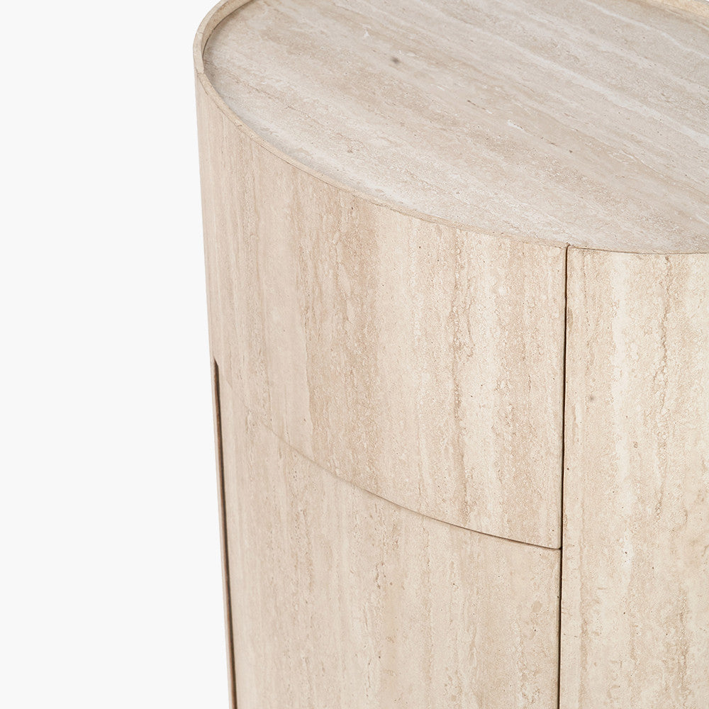 Tivoli Travertine Effect Veneer 1 Drawer, 1 Door Unit