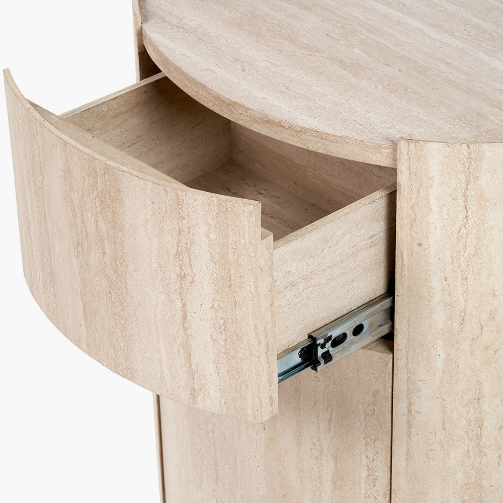 Tivoli Travertine Effect Veneer 1 Drawer, 1 Door Unit