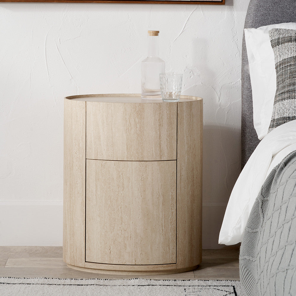 Tivoli Travertine Effect Veneer 1 Drawer, 1 Door Unit