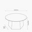 Myana Jade Marble Effect and Dark Brown Oak Veneer Coffee table