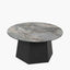 Myana Jade Marble Effect and Dark Brown Oak Veneer Coffee table