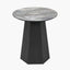 Myana Jade Marble Effect and Dark Brown Oak Veneer Side table