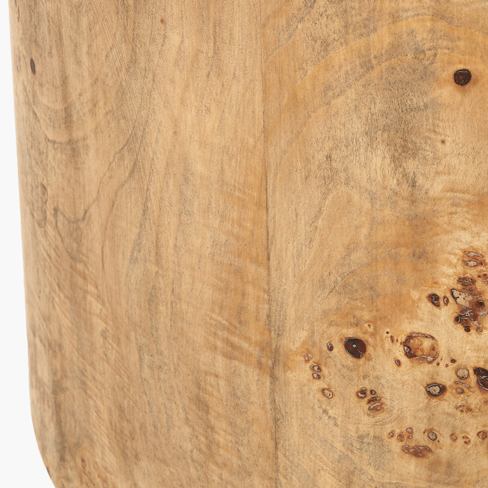 Newborough Burr Wood Effect Side Table