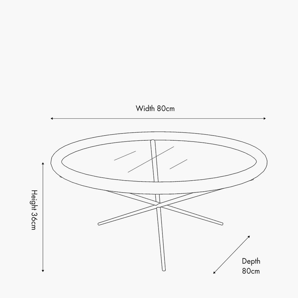 Elwood Clear Glass and Black Fir Wood Effect Coffee Table