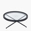 Elwood Clear Glass and Black Fir Wood Effect Coffee Table