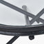Elwood Clear Glass and Black Fir Wood Effect Coffee Table