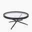 Elwood Clear Glass and Black Fir Wood Effect Coffee Table