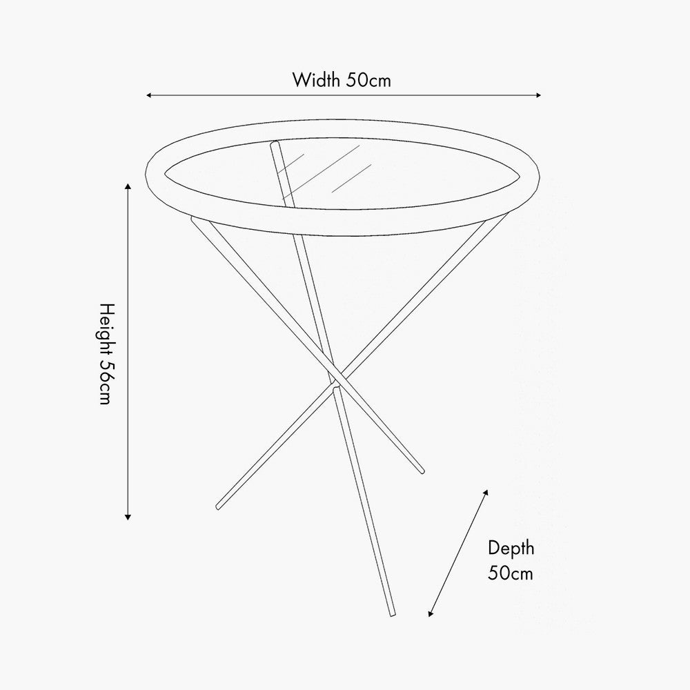 Elwood Clear Glass and Black Fir Wood Effect Side Table