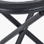 Elwood Clear Glass and Black Fir Wood Effect Side Table