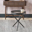 Elwood Clear Glass and Black Fir Wood Effect Side Table