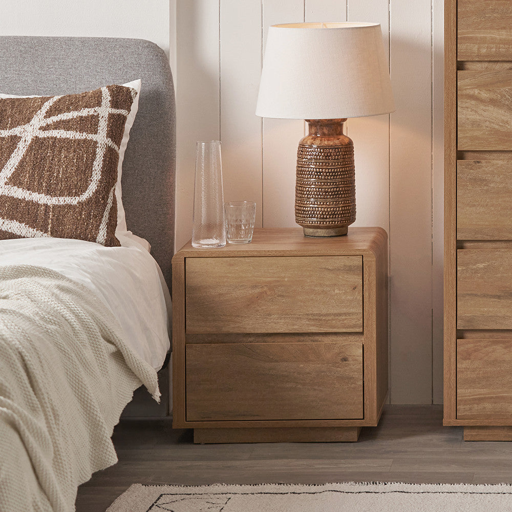 Eversley Oak Effect Veneer 2 Drawer Unit